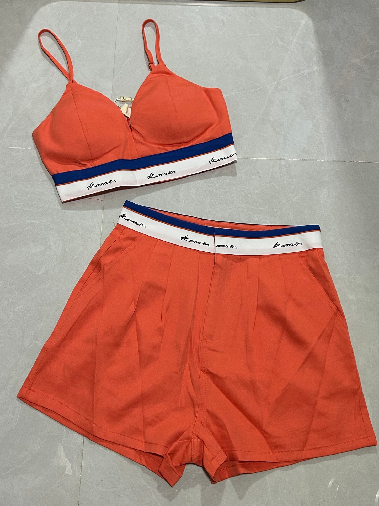 Orange Short Set