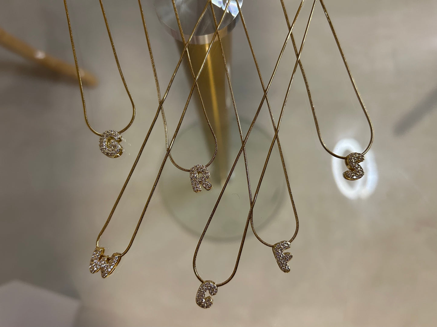 Inicial Bubble Necklace