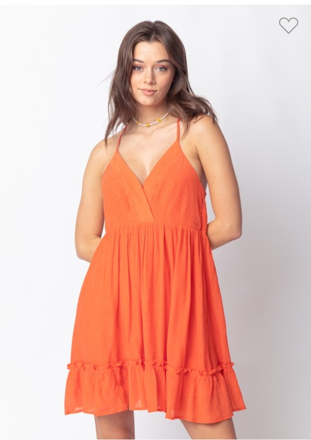 Orange Casual Mini Dress