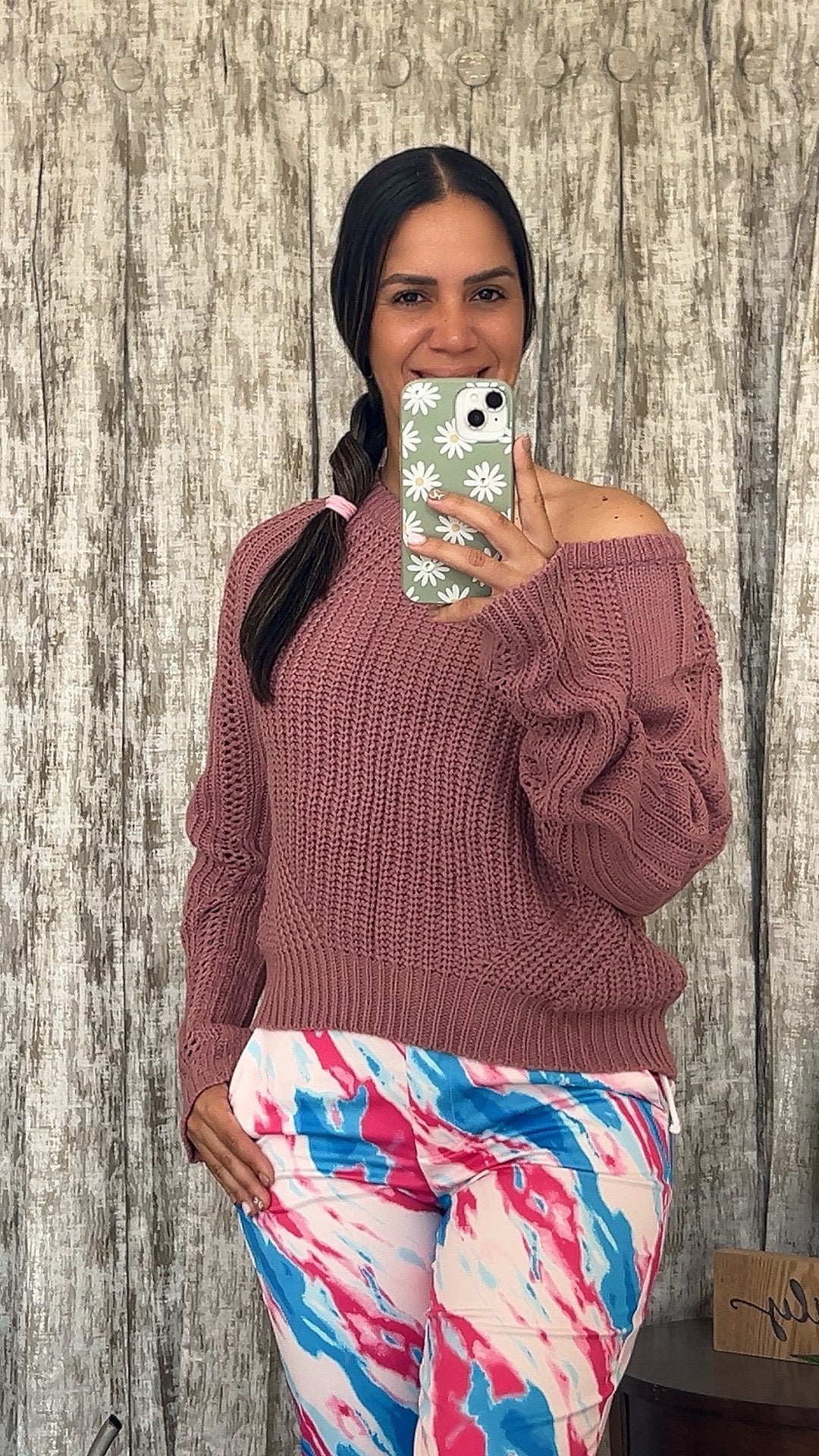 Mauve Crop Sweater