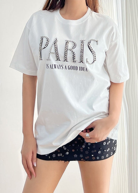 White Paris Desing T-Shirt