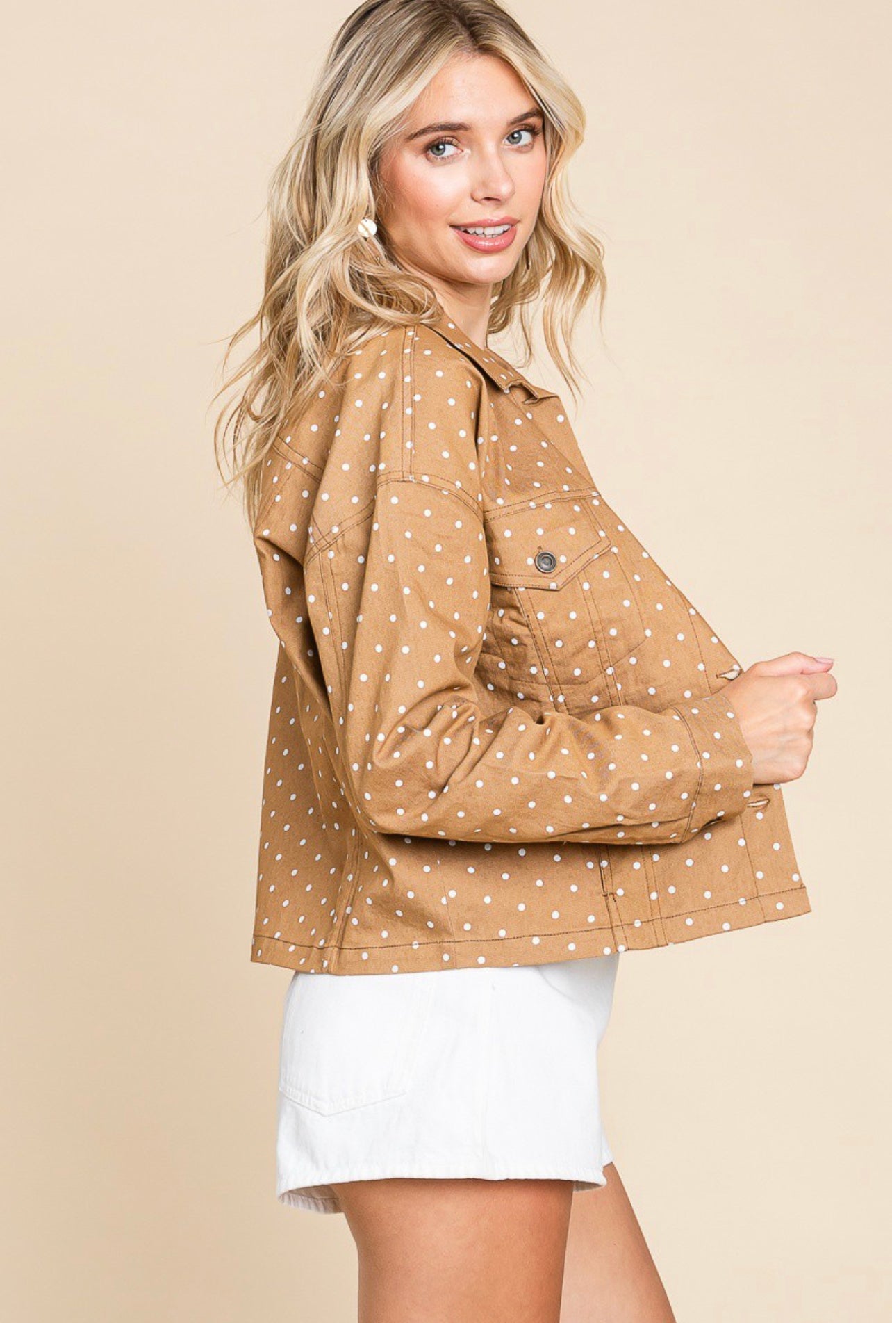 Polka-Dot Print Jacket