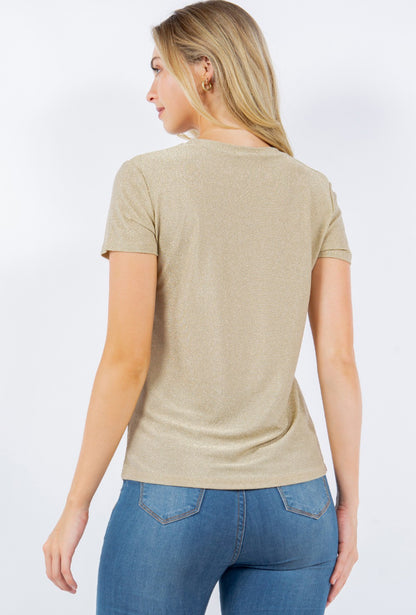 Metalic T-Shirt Gold