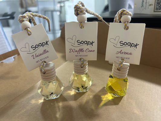 Botellitas difusoras con tapa en madera 3x$21