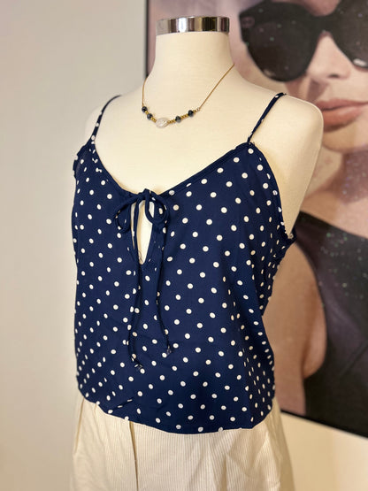 Navy Crop Top