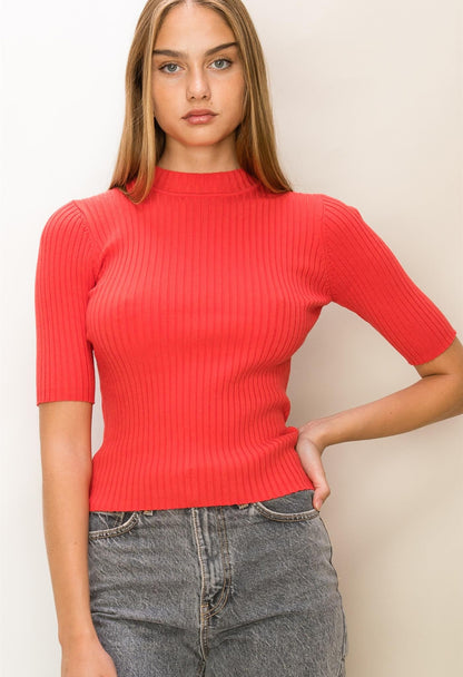 Red Sweater Top