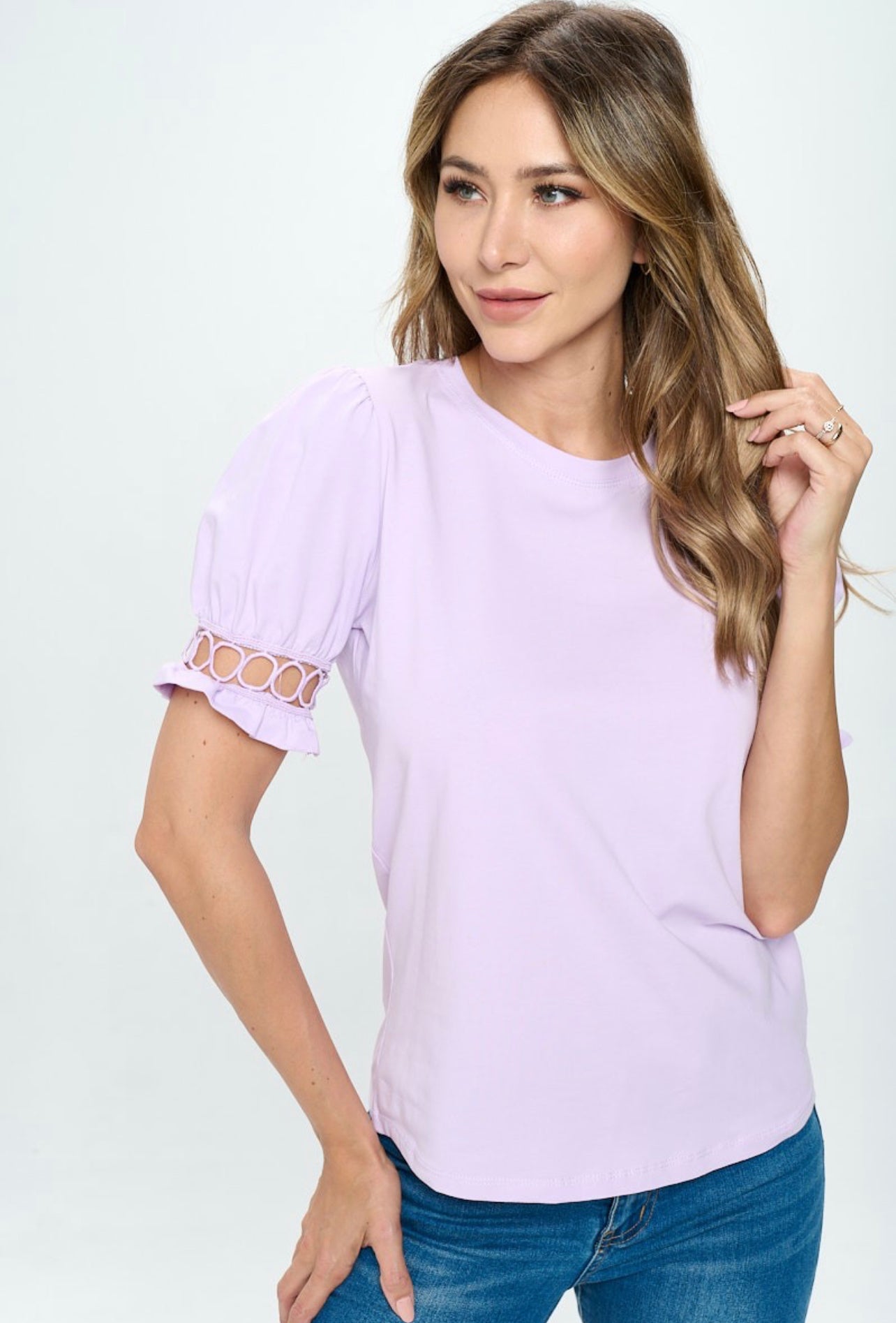 Lila Detailed Sleeve Top