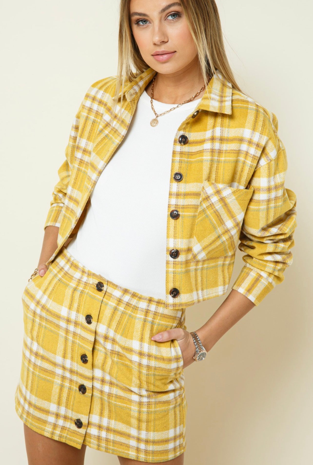 Mustard Striped Jacket