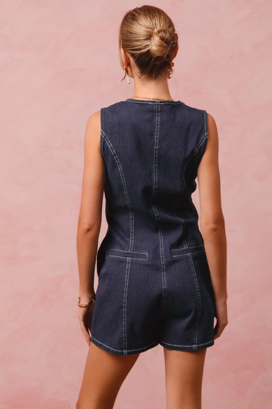 Denim Romper