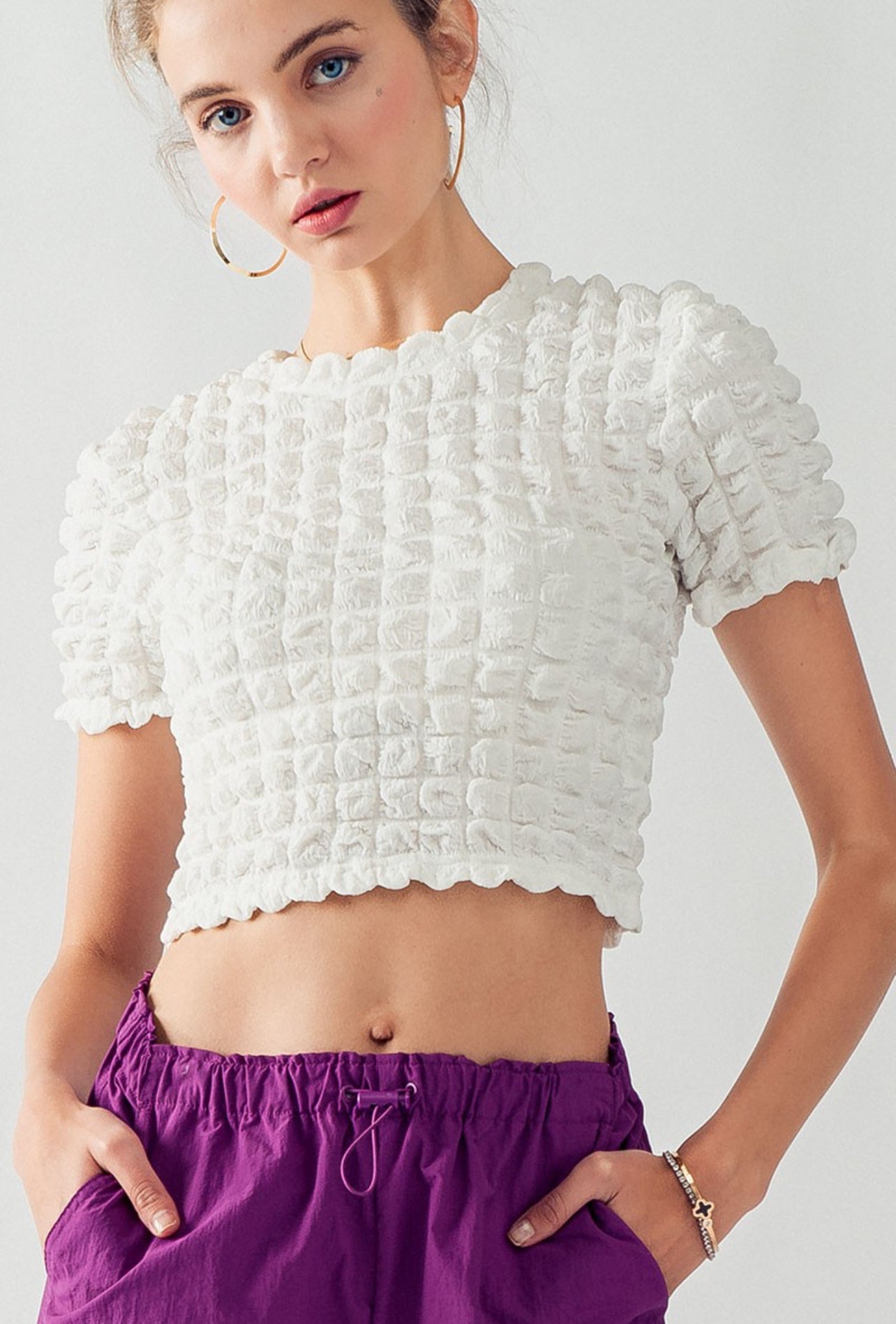 Bubble Style Crop Top