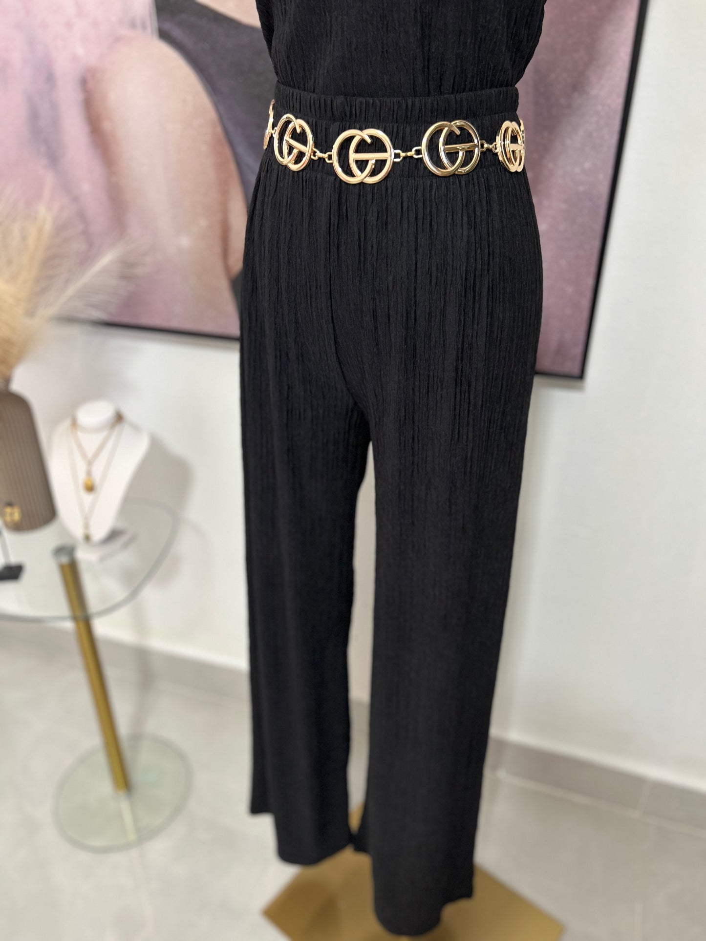 Black Pant Set