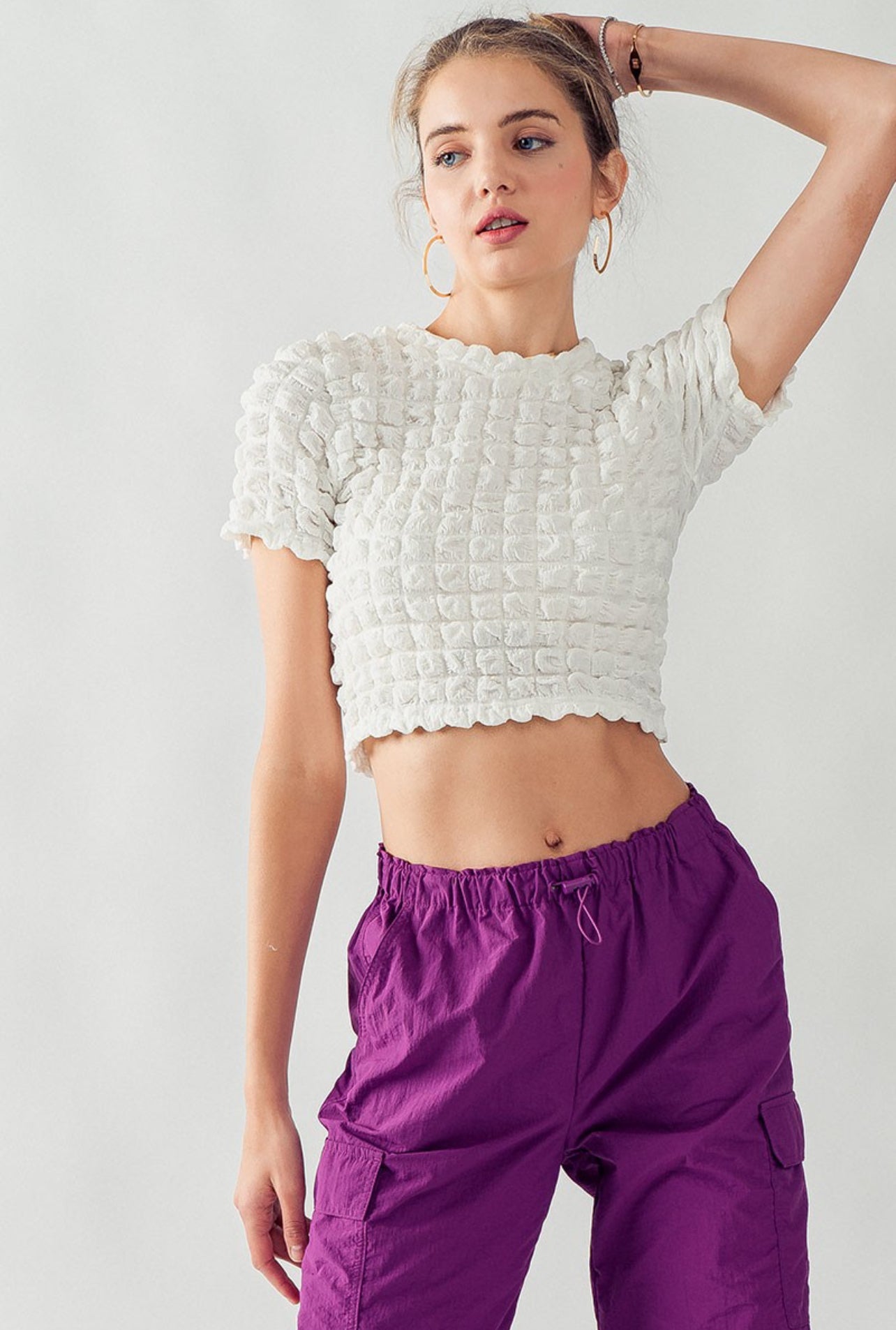 Bubble Style Crop Top