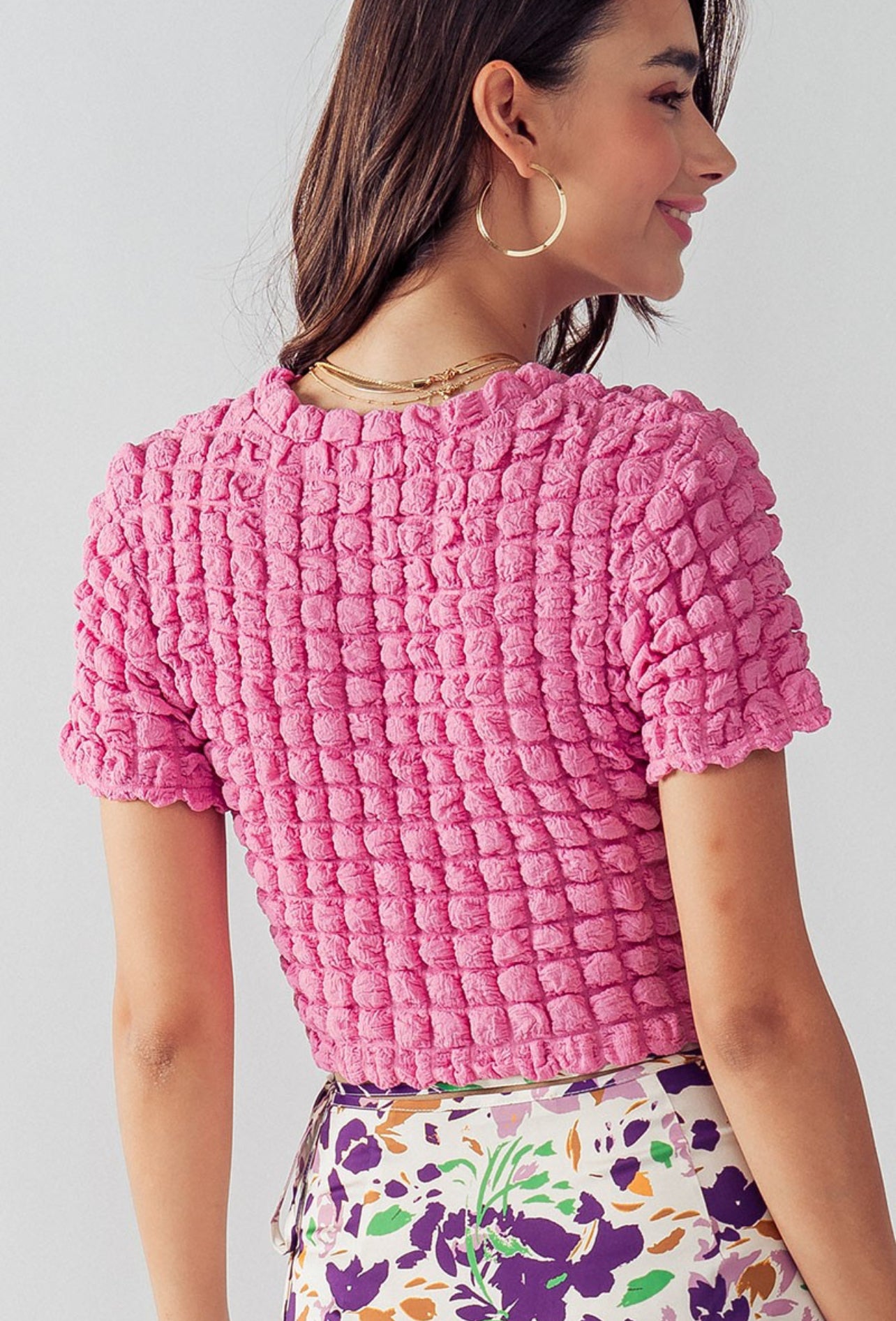 Bubble Style Crop Top