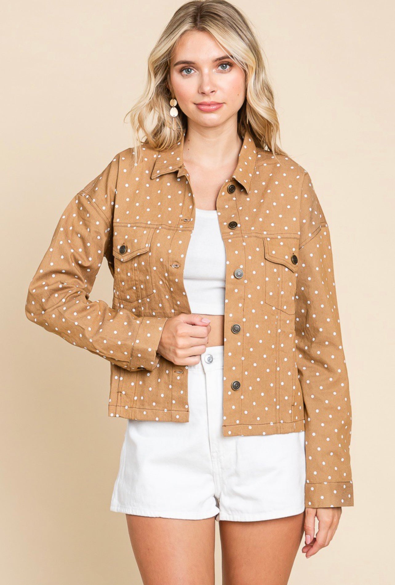 Polka-Dot Print Jacket