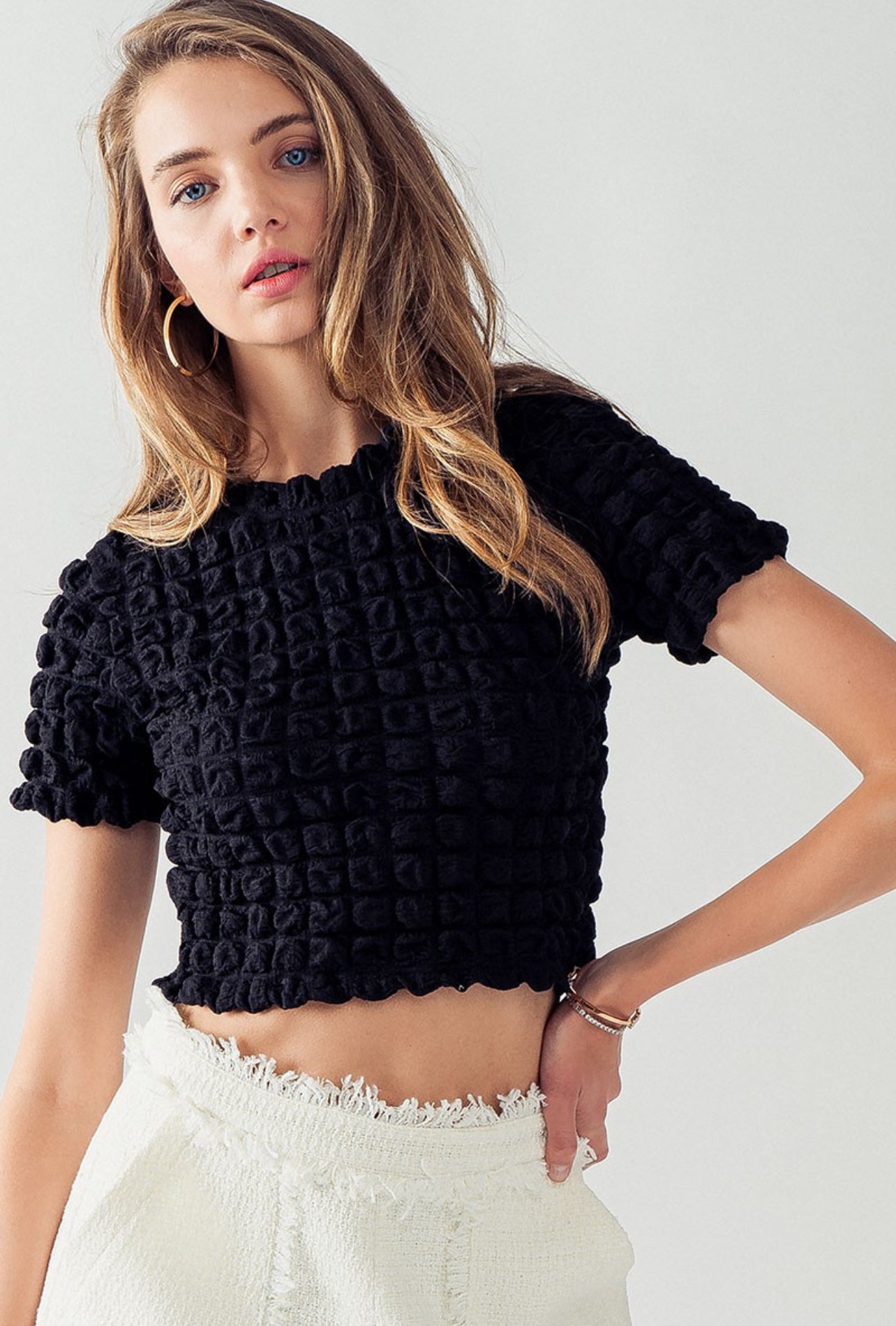 Bubble Style Crop Top