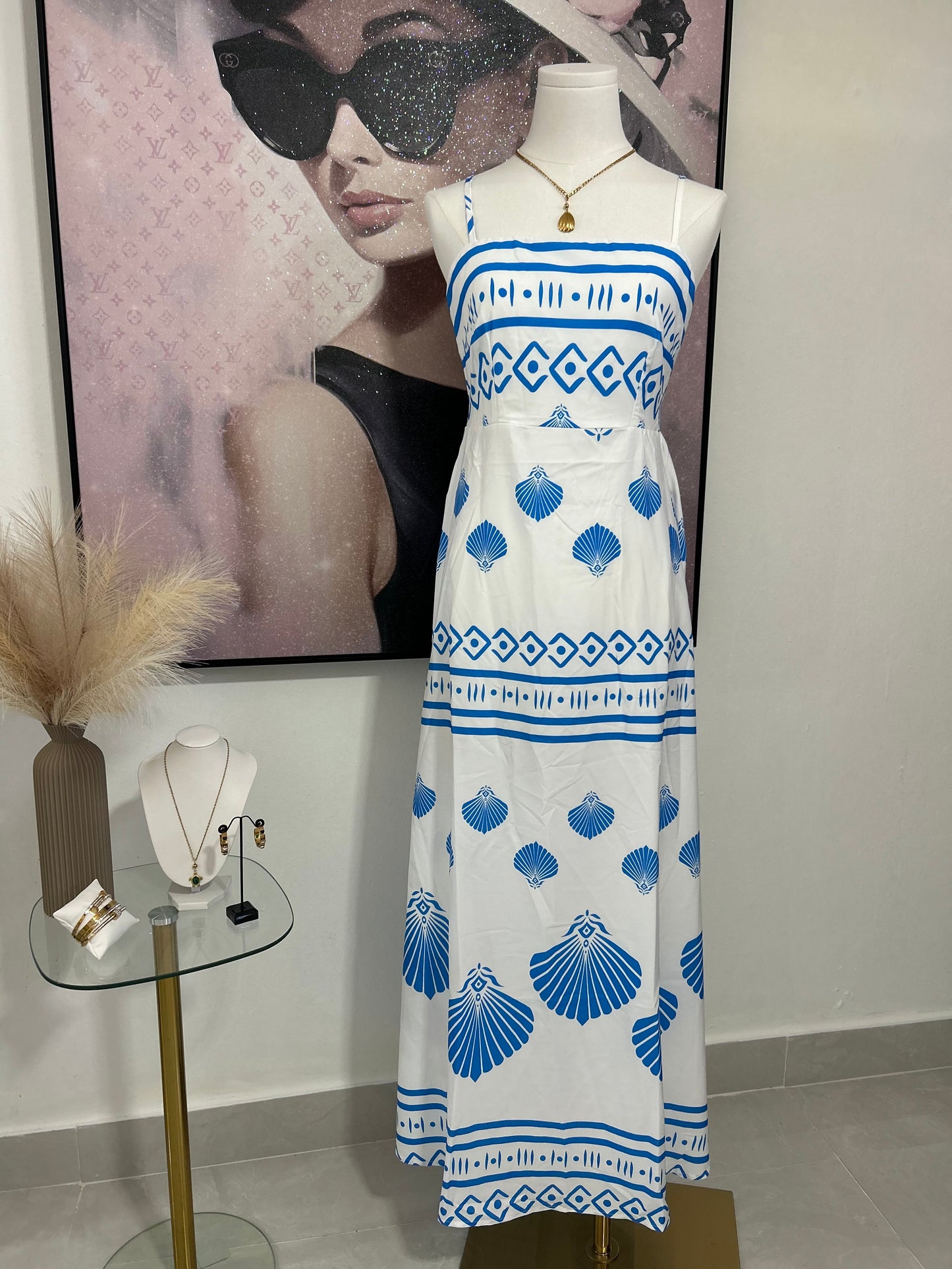 Shell Blue Maxi Dress