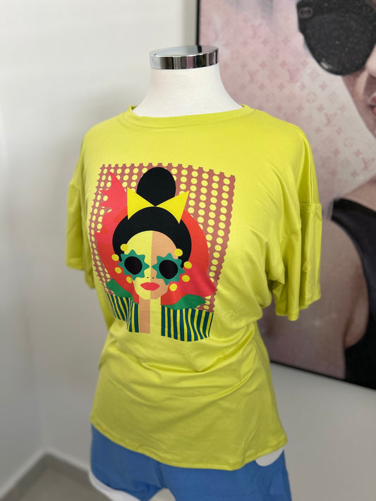 Green Print T-Shirt