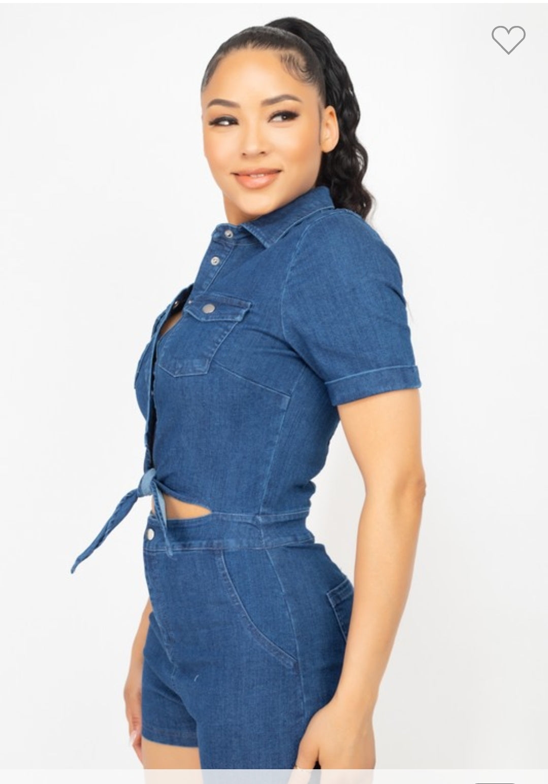 Denim Romper